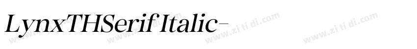 LynxTHSerif Italic字体转换
